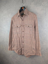Orvis Shirt Mens Small S Brown Flannel Button Up Long Sleeve